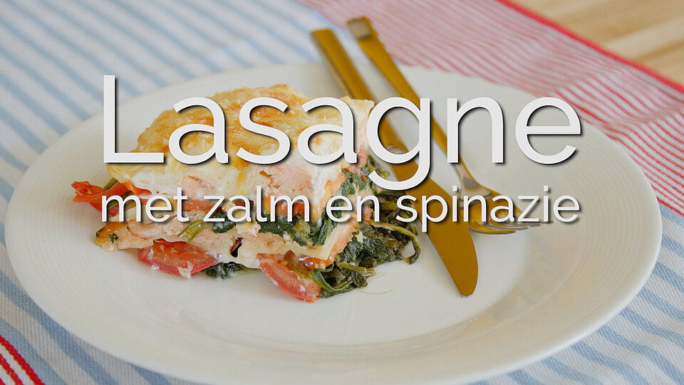 Lasagne met zalm en spinazie