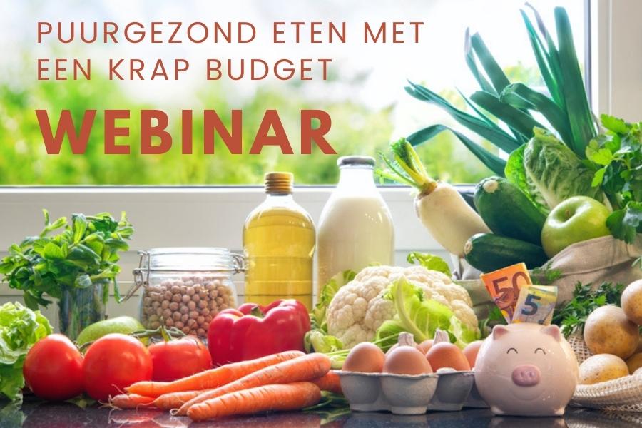 aankondiging webinar PuurGezond eten met een krap budget