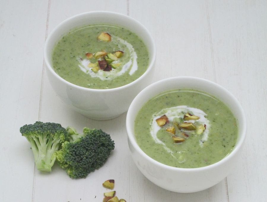 Broccoli-pistache soep