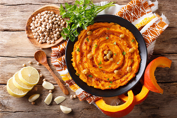 Hummus met pompoen
