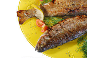 Pittige forel uit de oven