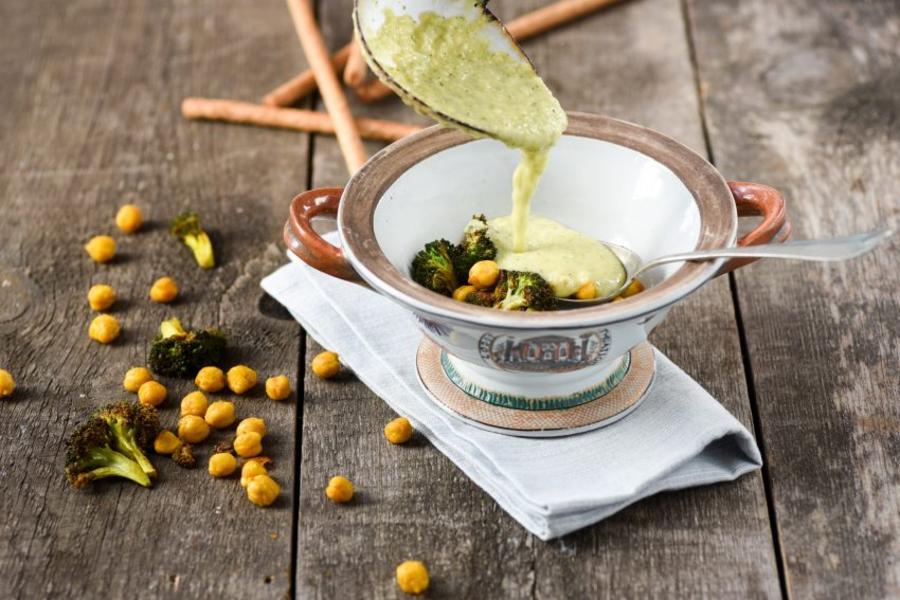 Broccolisoep met kikkererwten van peulvruchten.nl