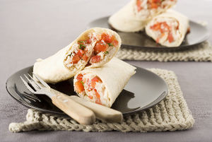Opgerolde pizza-makreelsalade