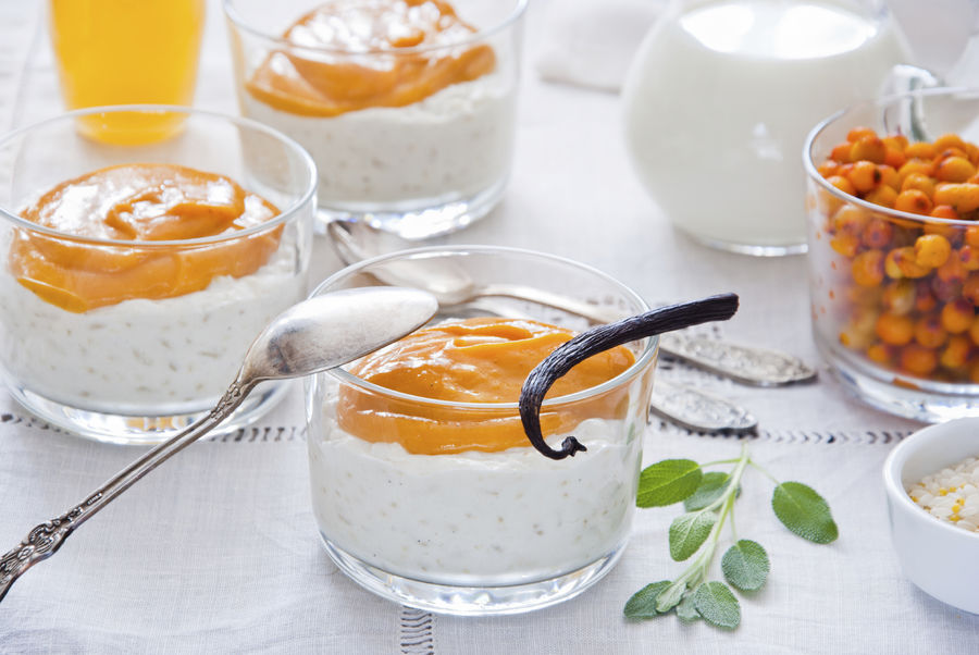 rijstmousse met abrikozen