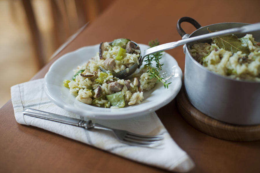 risotto met gehakt en groenten