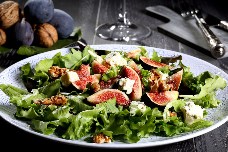 salade vijgen en spek
