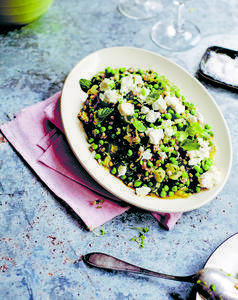 Erwtjes-farro salade