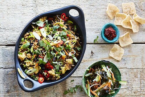 Nasi goreng met wakame Nasi goreng met wakame