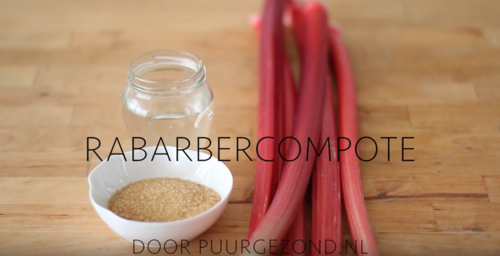 Rabarbercompote hoe maak je Rabarbercompote video