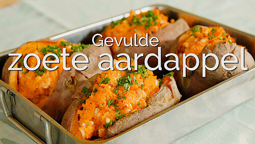 Hoe maak je gevulde zoete aardappel