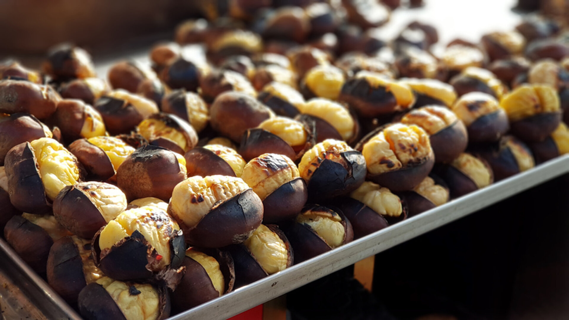 Gegrilde kastanjes Gegrilde kastanjes
