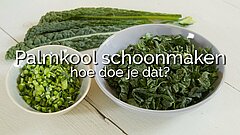 schoongemaakte palmkool