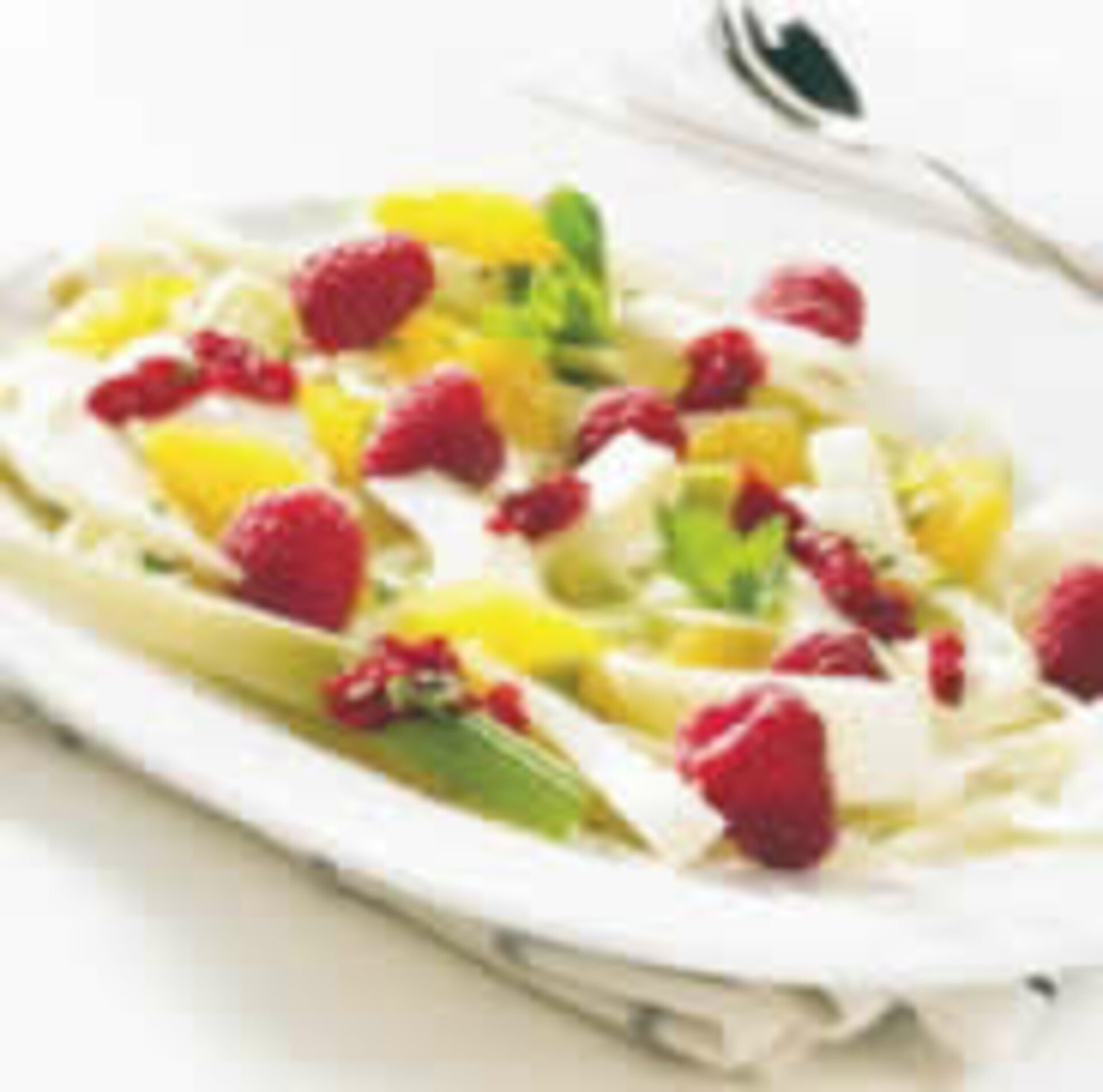 Venkel-sinaasappelsalade met frambozendressing Venkel-sinaasappelsalade met frambozendressing