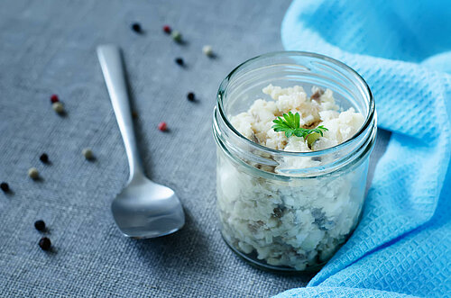 haringsalade van nieuwe haring