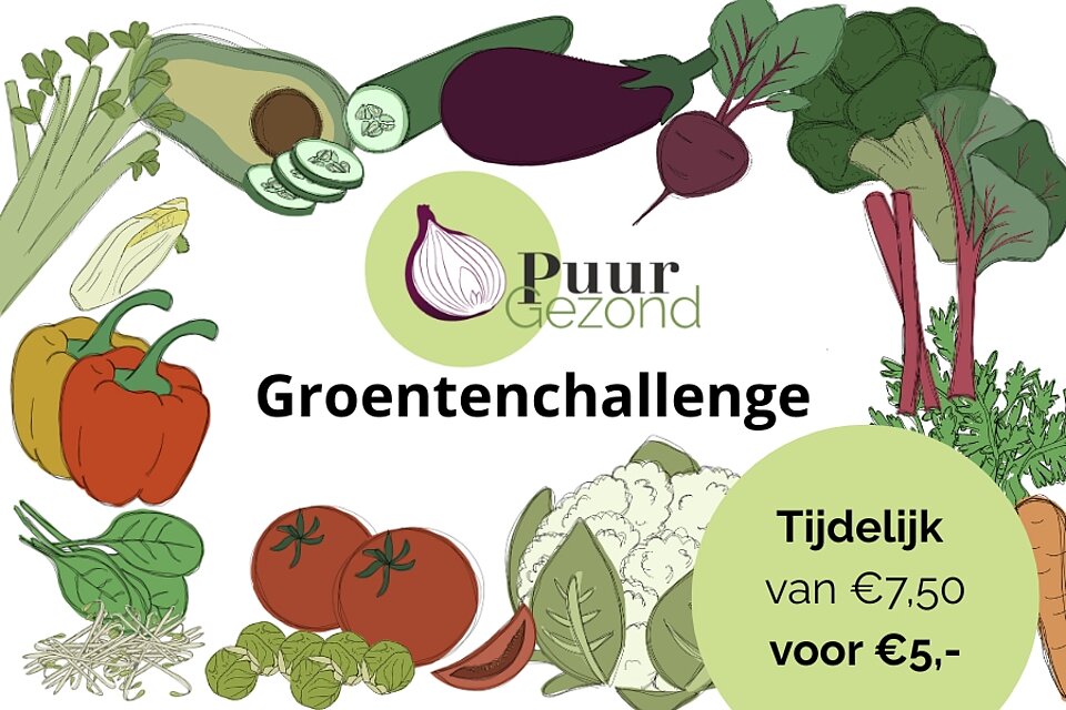 Cover groentenchallenge getekende groenten 