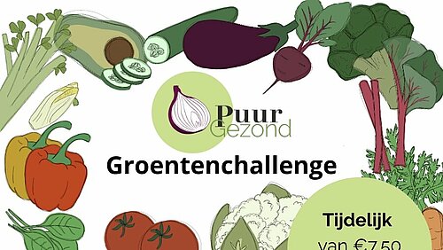 Cover groentenchallenge getekende groenten 