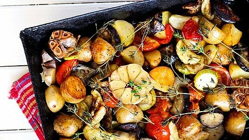 Veggie traybake Veggie traybake