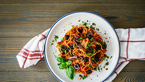 Pittige spaghetti