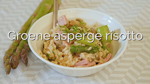Risotto met groene asperges