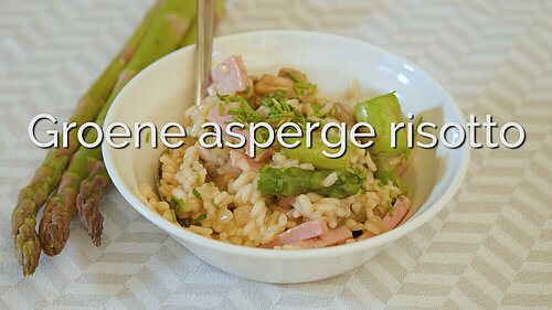 Risotto met groene asperges