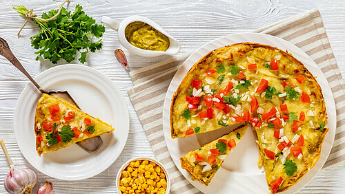 Mexicaanse quiche van toritilla's