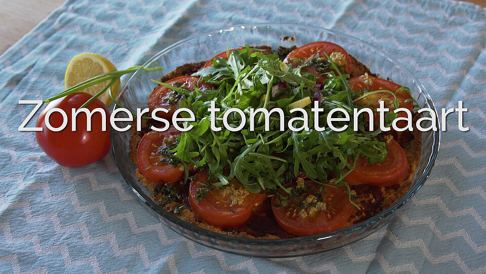 Zomerse tomatentaart