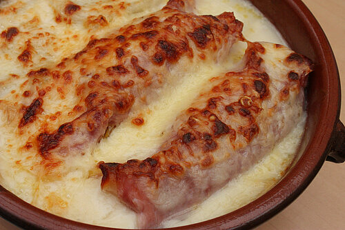 Witlof met ham en kaas