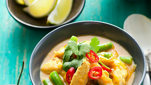 Kip curry met sperziebonen