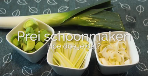 Prei schoonmaken Prei schoonmaken