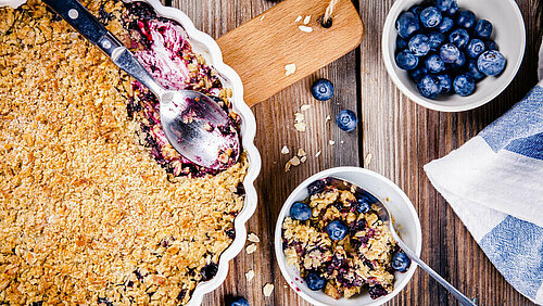 Vruchtencrumble homemade