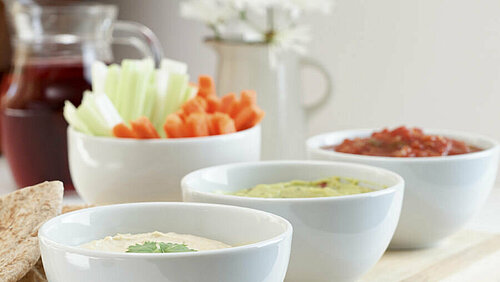 Cranberrydip met groentesticks