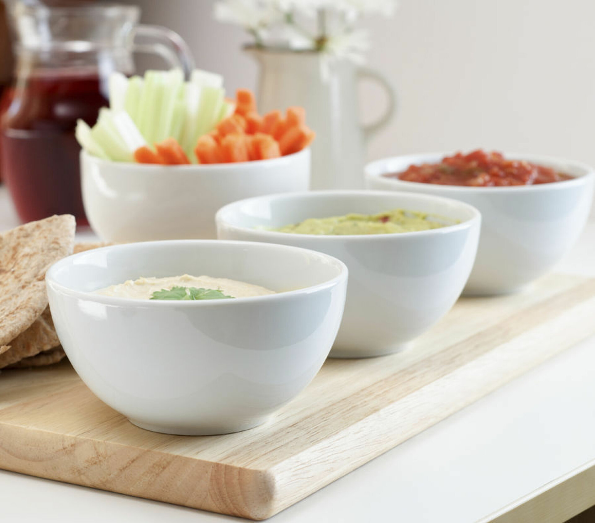 Cranberrydip met groentesticks