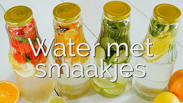 flessen water met een smaakje