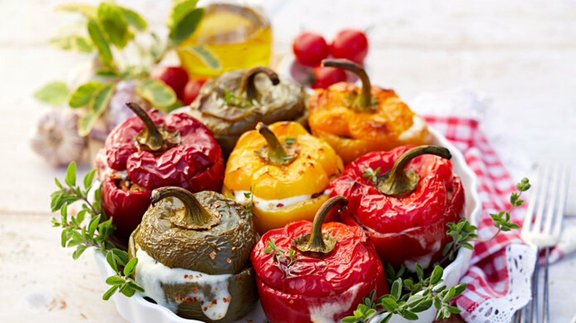 Gevulde paprika met zuurkool