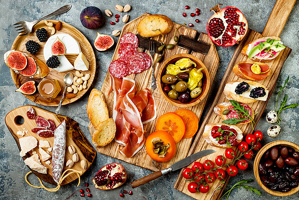 Gezonde borrelplank