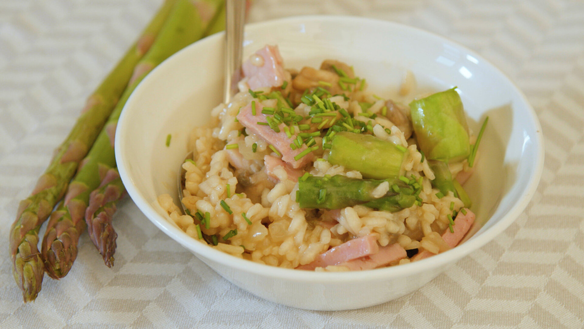 Risotto met groene asperges