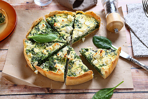 recept spinaziequiche vega