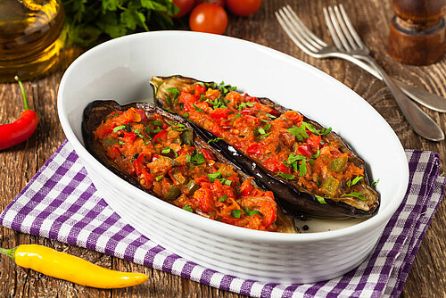 Gevulde aubergine