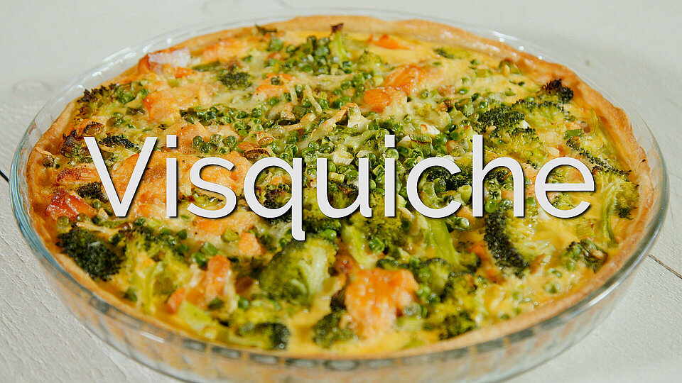 Quiche met vis en broccoli
