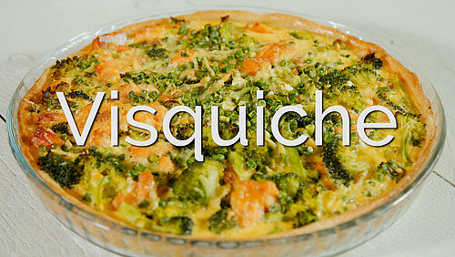 Quiche met vis en broccoli