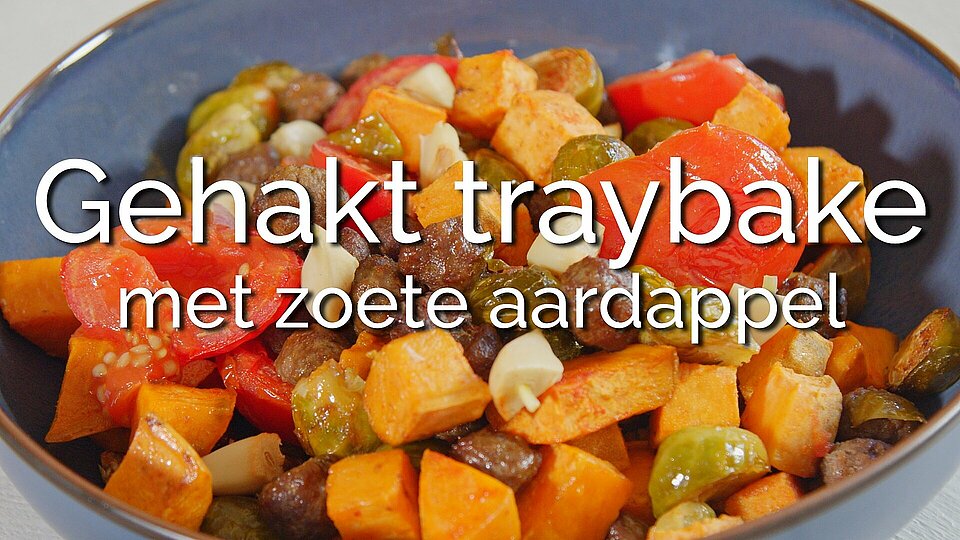 traybake van zoete aardappel