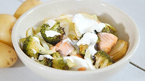 broccoli met zalm uit de oven