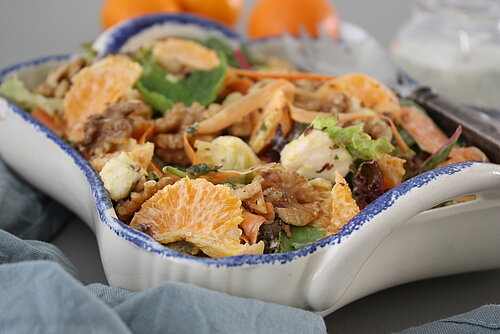 Salade met mandarijn en brie