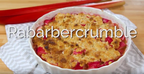 Hoe maak je rabarbercrumble