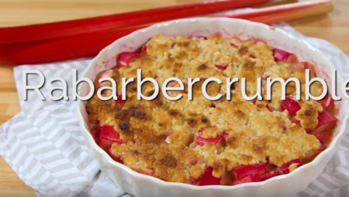 Hoe maak je rabarbercrumble
