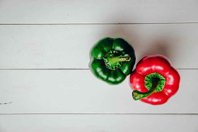 Rode paprika bevat meer vitamine C dan groene rode en groene paprika