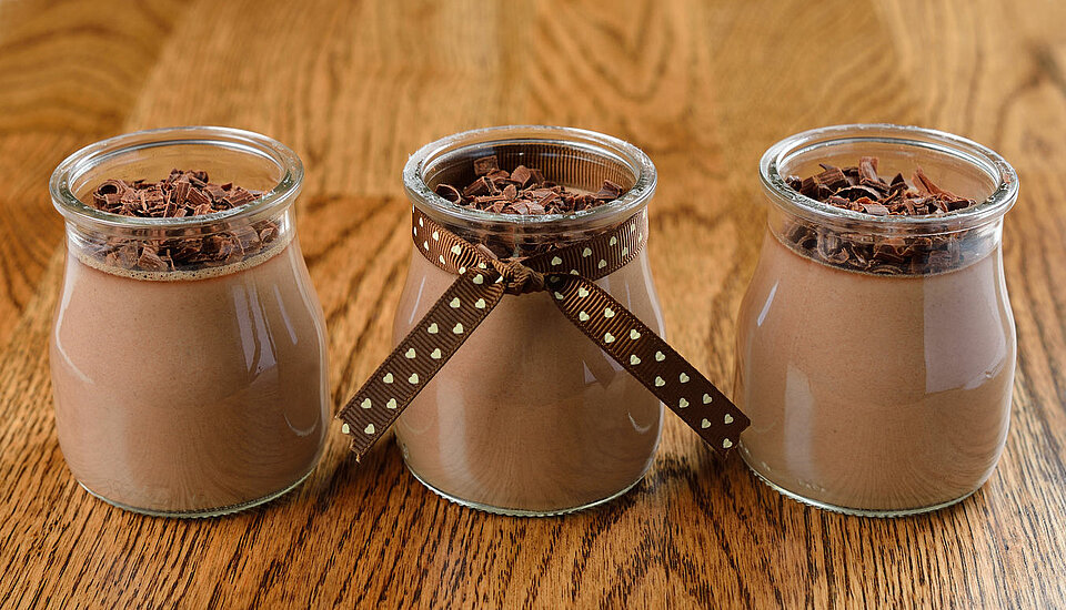 Panna cotta met chocolade