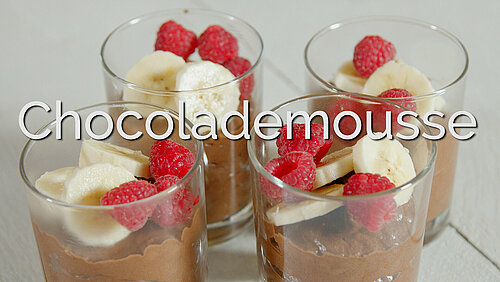 Glazen met chocolademousse