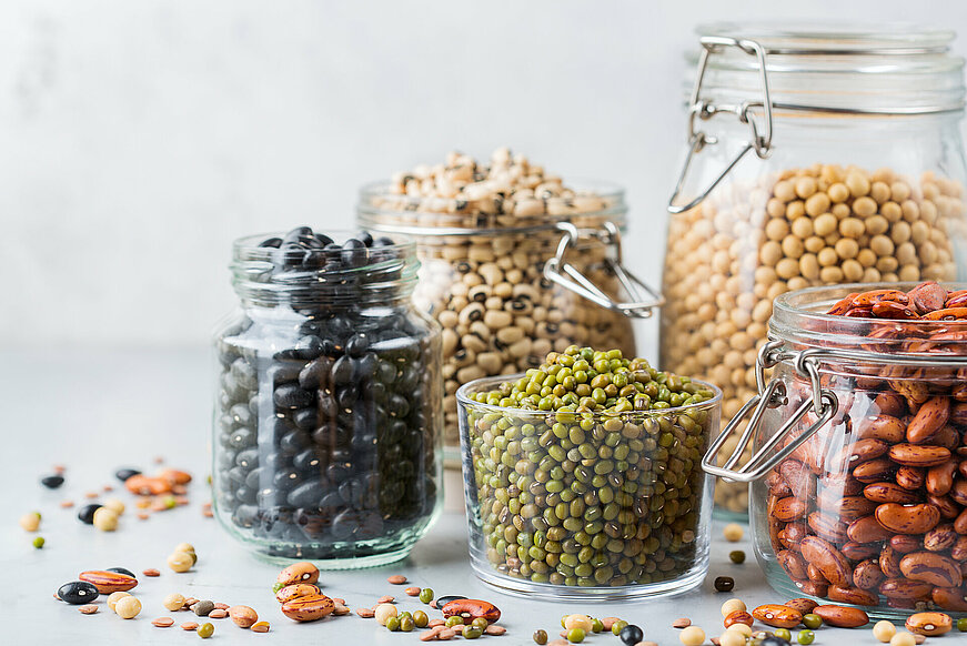 Peulvruchten Potten met peulvruchten