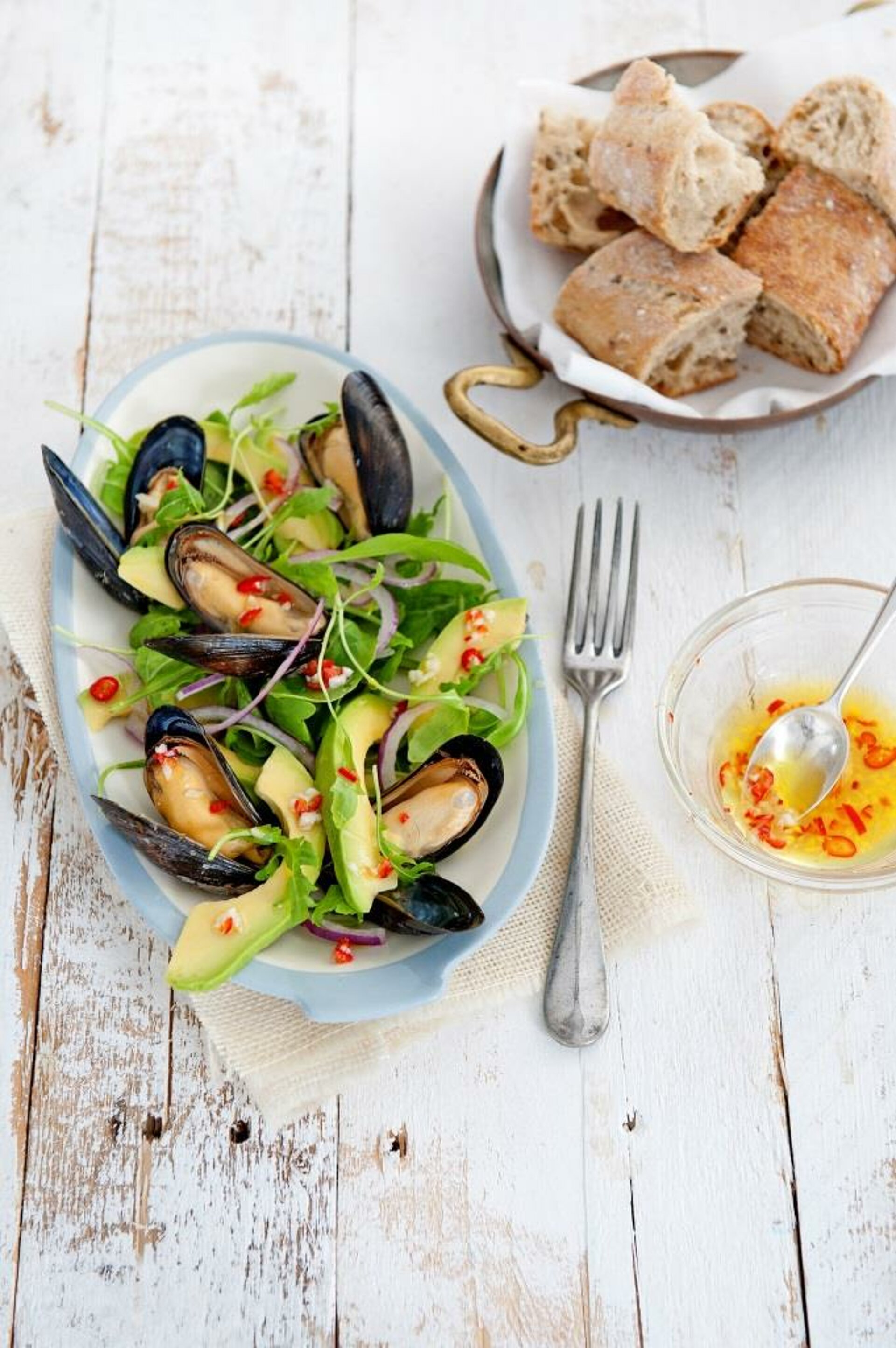 avocadosalade met mosselen avocadosalade met mosselen